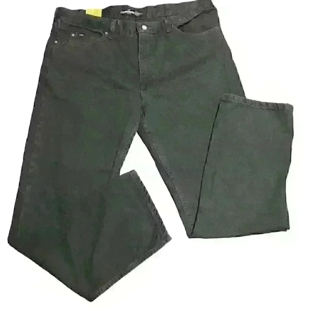 NWT Lee Regular Fit Straight Leg black marked‎ Irregular Sz 40x32